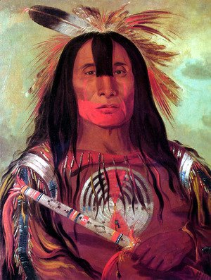 George Catlin - Buffalo Bull's Back Fat, Head Chief, Blood Tribe