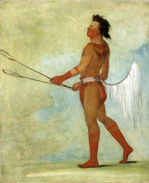 George Catlin - Tul-lock-chish-ko, Drinks the Juice of the Stone, in Ball Player's Dress, 1834