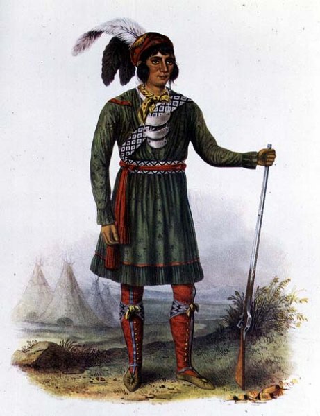 Osceola or 'Rising Sun', a Seminole Leader, 1838, illustration from 'The Indian Tribes of North America