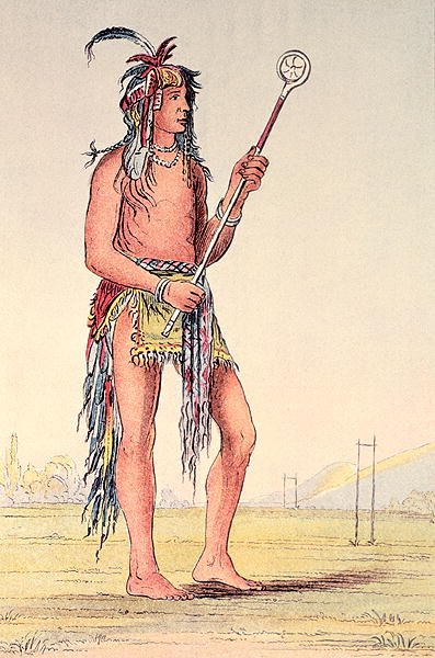 Sioux ball player Ah-No-Je-Nange, 'He who stands on both sides'