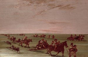 Red Indians using the Travois