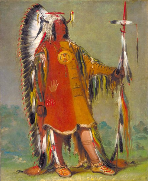 Máh-to-tóh-pa, Four Bears, Second Chief, in Full Dress