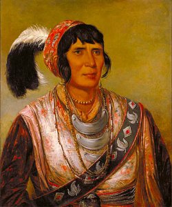 Osage warrior of the Wha-sha-she band (a subdivision of Hunkah)