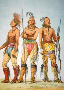 Three Osage Braves, 1841