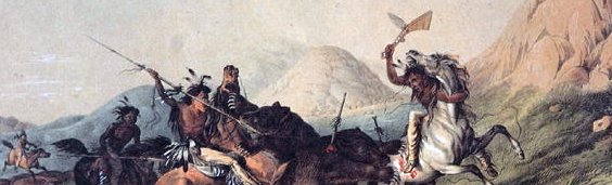 Native Americans killing a bear